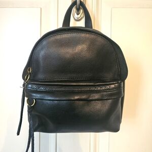 Mini Madewell Black Leather Backpack